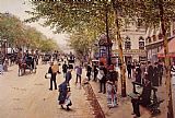 Jean Beraud Boulevard des capucines painting